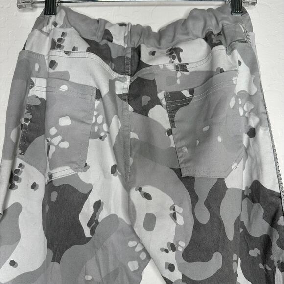 Y2K Brand Bazar Pull on Gray Camo Pants 8 S High Rise Retro Skater Streetwear - Picture 7 of 10